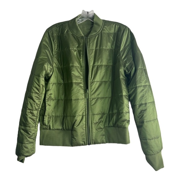 LULULEMON Non Stop Bomber Reversible Jacket in Green Foliage Size 8 and Size 4 - Picture 11 of 16